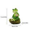 Resin Garden Frog Statue Cute Miniatures Figurine Garden Decoration Animal Sculpture  Bonsai
