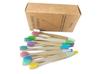 New Eco Organic Children's Bamboo Toothbrush, 10 Pack,Ten Colors Soft Fibre Bristles, 100% Biodegradable Handle Eco BPA Free