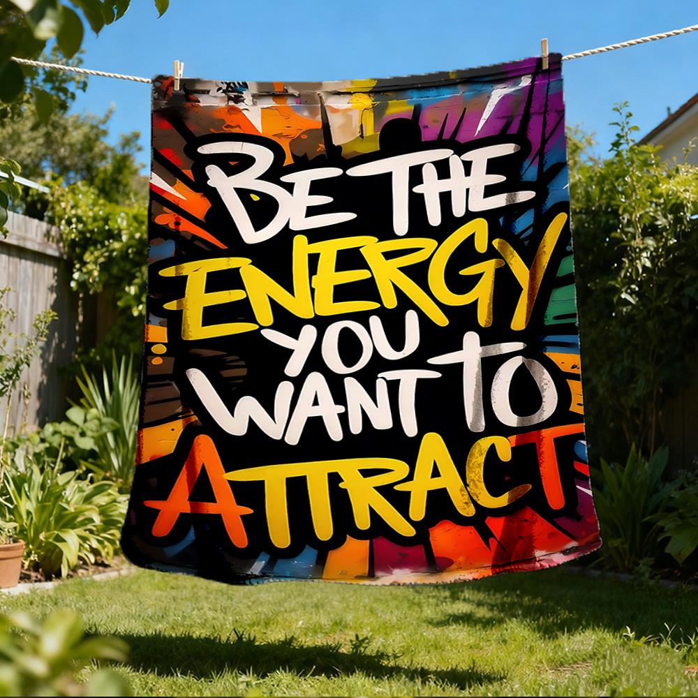 

1pc Energy AttractionOutdoor Blanket, Soft And Comfortable Blanket, Casual Warm Outdoor Blanket, Good Birthday Gift yy260328057 75x90cm