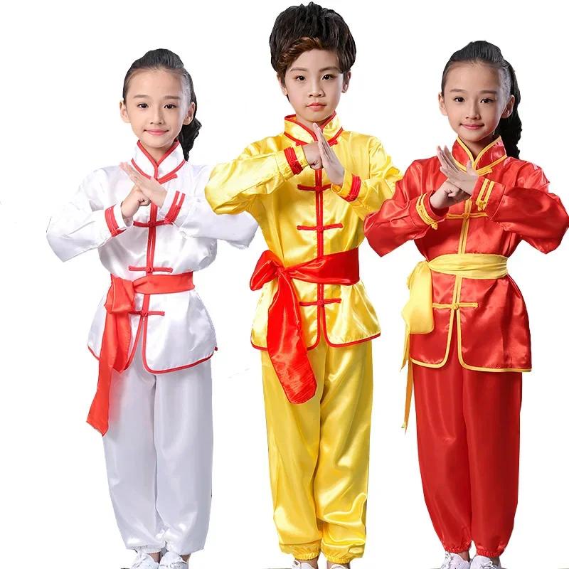 Adult Kid Chinese Traditional Wushu Costume Clothes Boys Girls Kungfu Pak Tai Chi Martial Art Uniform Outfits Custom