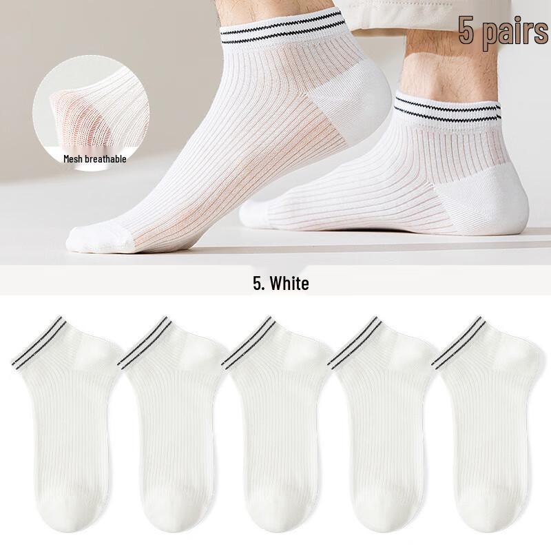 Men s Breathable Mesh Ankle Socks One Size