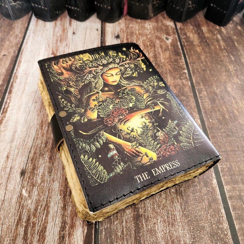 THE Empress Printed Leather Journal, Handmade Dairy, Leather Sketchbook, Wedding Gift, Leather Dairy, Dream Journal, Personalized Gift.