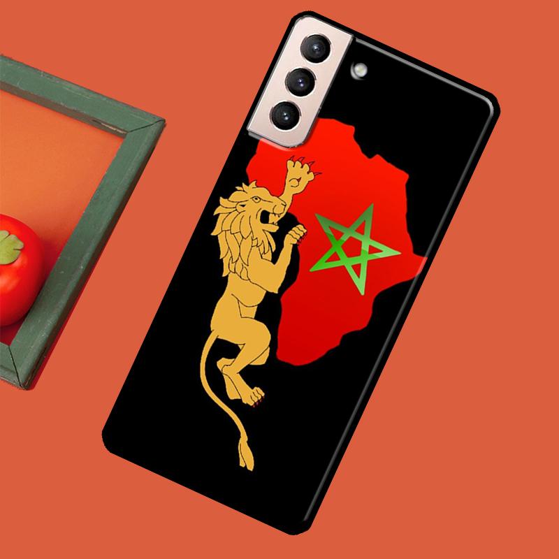 Morocco Maroc Moroccan Flag Cover For Samsung Galaxy S23 S21 Ultra S20 FE S8 S9 S10 Note 10 Plus Note 20 S22 Ultra Case