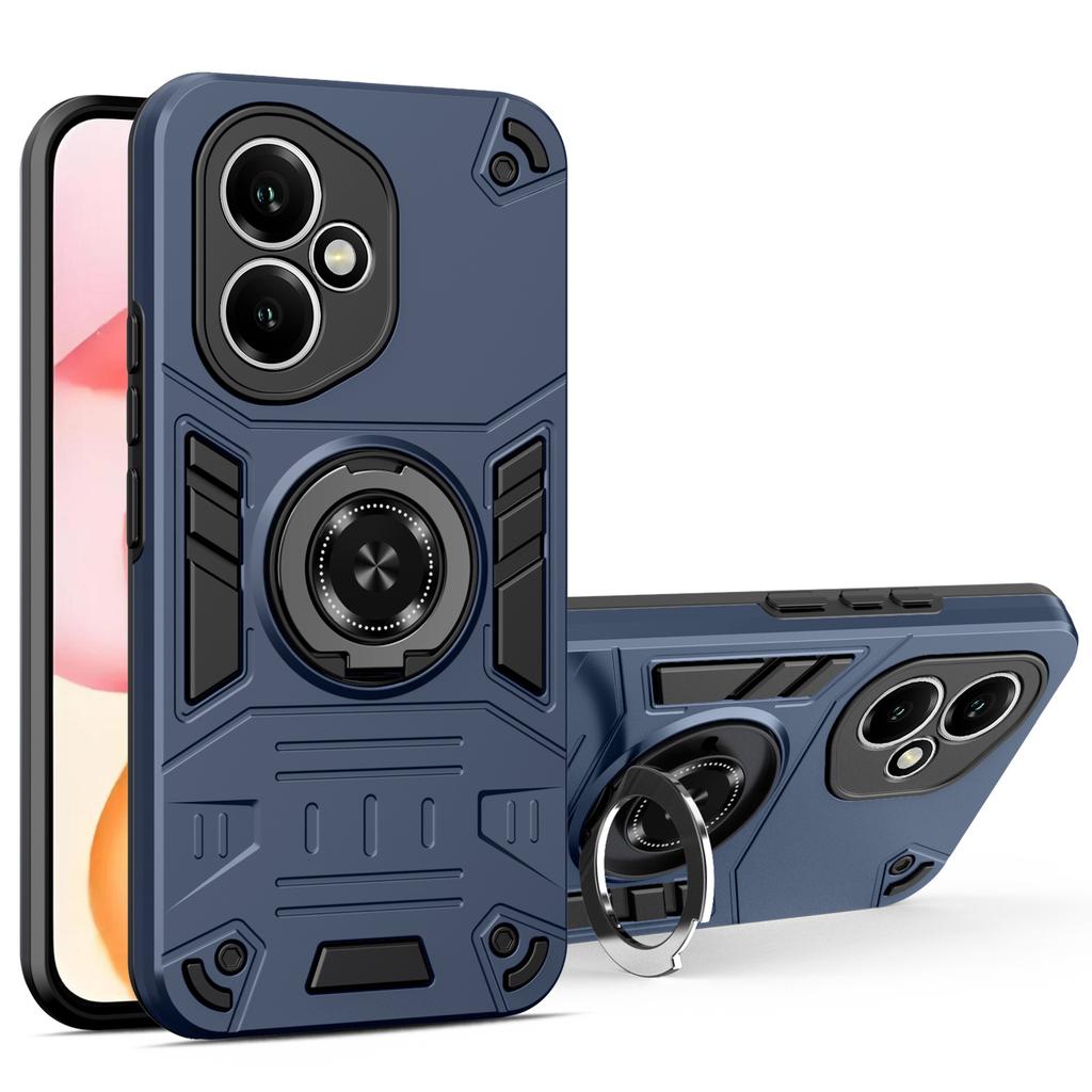 For Honor 400 5G (Global) Case with Ring Holder Kickstand PC + TPU Anti-Fall Phone Cover
