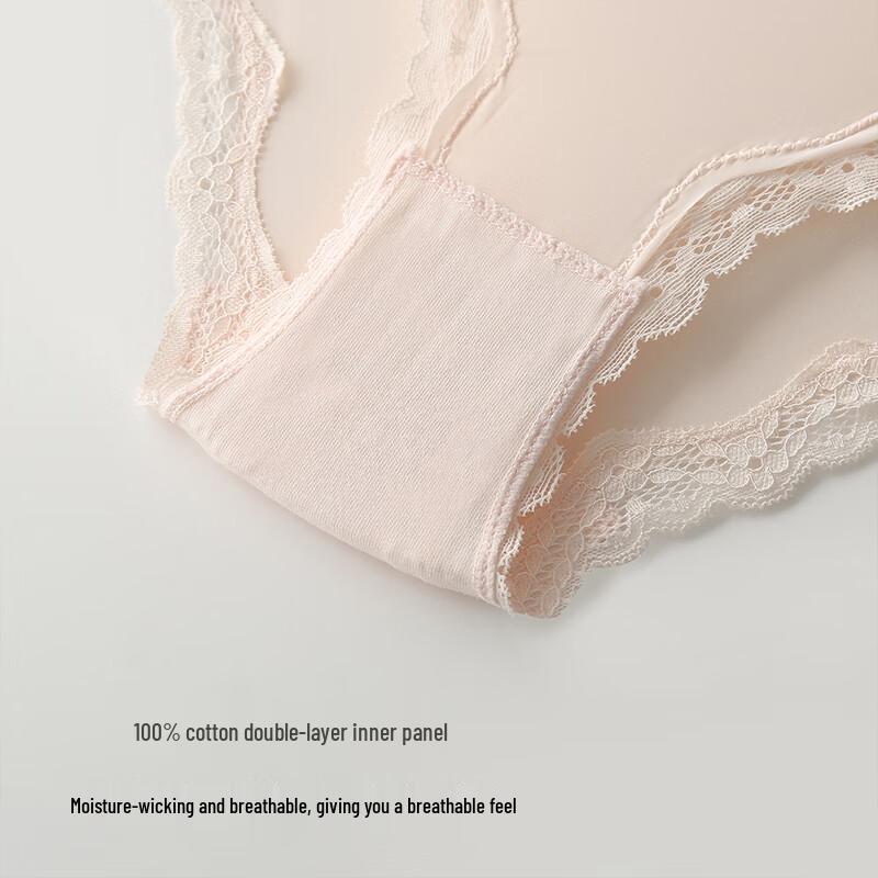 Christies Women's Seamless Ice Silk Lace Panties - 3 Pack