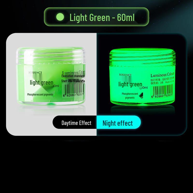 Glow-in-the-Dark Fluorescent Pigment Set for Kids - Perfect for DIY Clothes, Shoes, Plaster Dolls, and Hand-Painted Crafts!