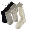 Early Autumn Versatile Hollow Tube Socks Cotton Casual Pile Socks Girl Solid Color Long Gray Socks Cotton Socks