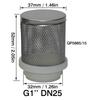 2 Pcs Garden water connection fittings, stainless steel filter mesh, external thread 32mm/1.26in G1 '' water tank filtration