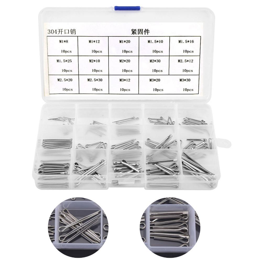 150 Pcs 304 Stainless Steel Cotter Pins 15 Sizes Heavy Duty Hardware Pins Small Cotter Pins Carter Pins Kit