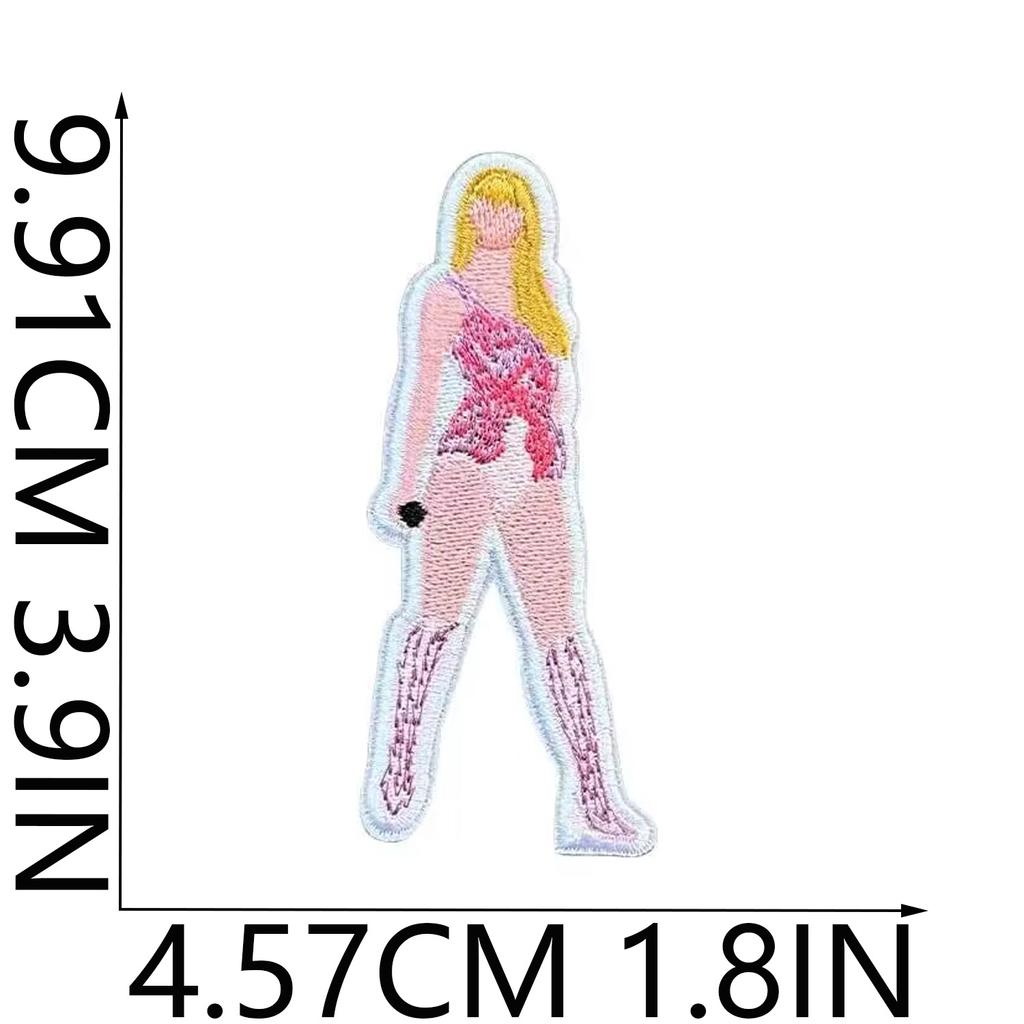 Taylor Singer Embroidery Cloth Sticker Rock Music Patch Sticker Guitar Player Computer Embroidery Label Bag Decoration Diy Sticker