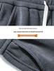 Men's European Size Corduroy Casual Winter Sweatpants with Velvet Lining