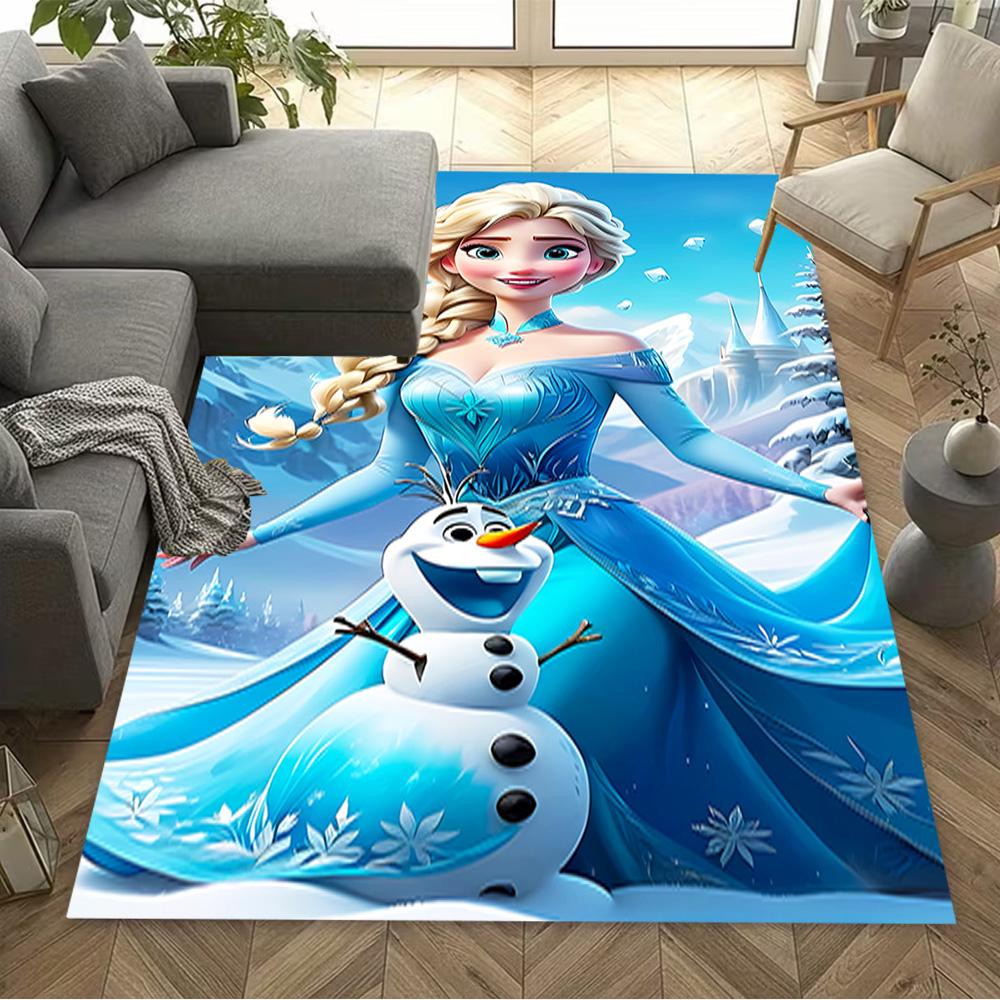 Elsa's Magical Ice Garden Area Rug Design for Game Room Foyer Living Rooms Kitchen Antislip Carpet Office home decor Wedding Party Gift