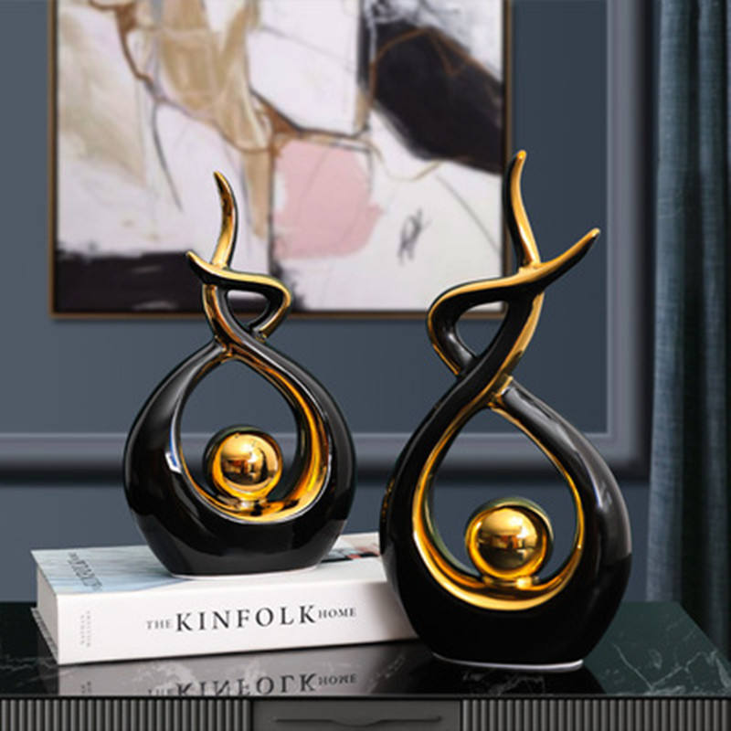 Ceramic Vase Statue Home Decor Modern Art White Pottery Crafts Ornaments Living Room Furniture Home Accessories Decoration Gifts