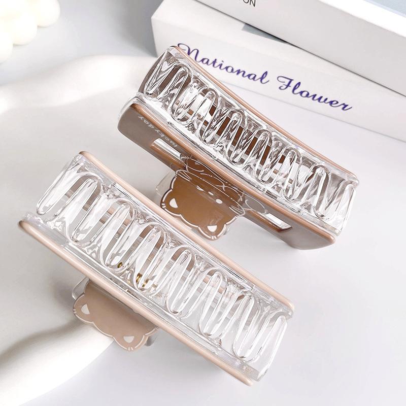 1pc New animal kitten square big hair grab, high-end cute girl, shark clip on the back of the head, vinegar clip hair grab