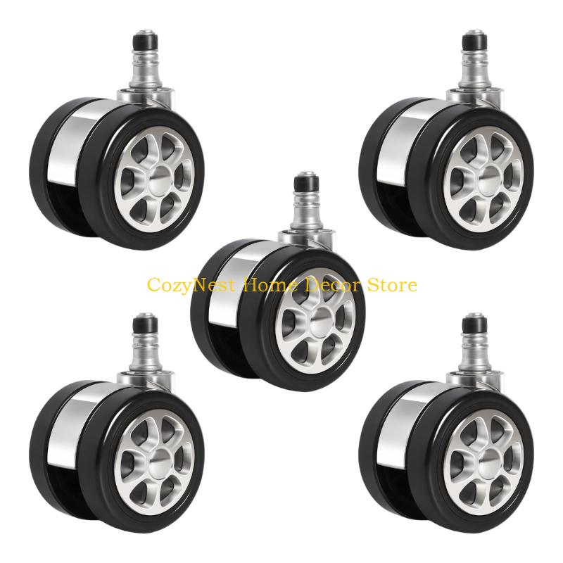 92MF 2.5Inch Office Chair Casters Shock Absorbing Smooth Rollers for Easy Movement