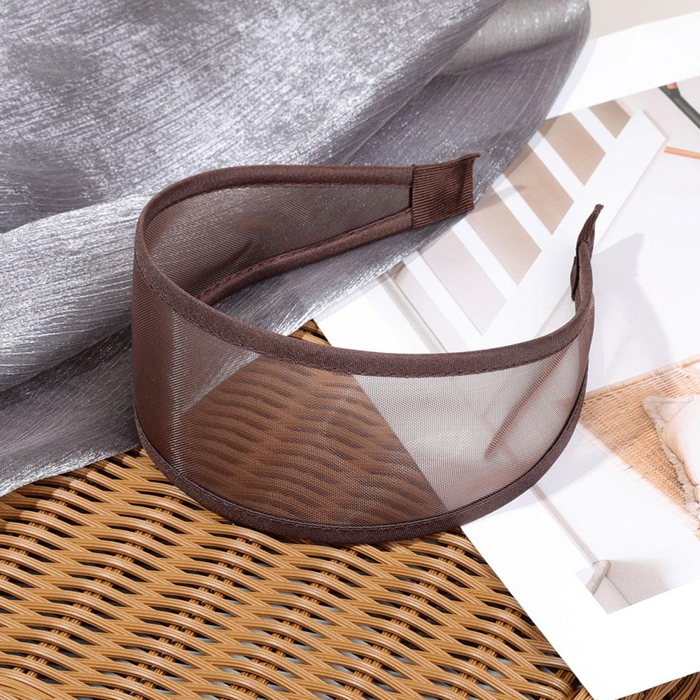 Non-Slip Mesh Headband Headwear Hollow Out Breathable Hair Band Women's Wide Side Hair Hoop Fashion Simple All-match Hairbands