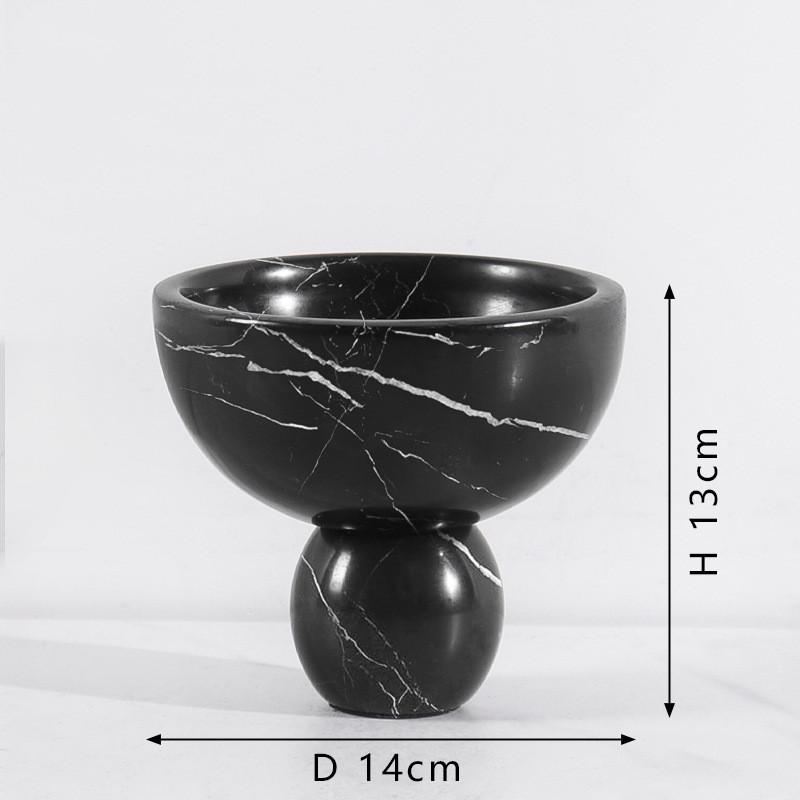 Natural Marble Storage Tray, Circular Fruit Tray, Living Room Desktop Container, Snacks, Small Accessories, Kitchen Organizer