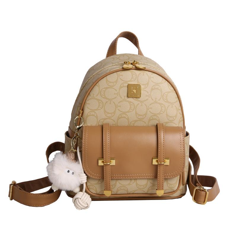 European and American Fashion Large Capacity Backpack Women's New Popular Travel Backpack Casual Student Commuting Small Backpack