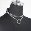 Women'S Fashion Leather Chain Collar Gothic Necklace Daily Accessories Neck Chain Dress Up Accessories