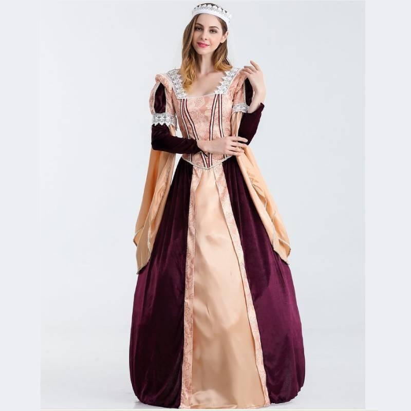 Cosplay Costumes Halloween Retro Vampire Queens Dress For Theme Party Dress Up