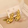 European American Trendy Cross-Border Punk Cold Wind Stainless Steel Earrings Geometric Irregular Drop Fashion Jewelry