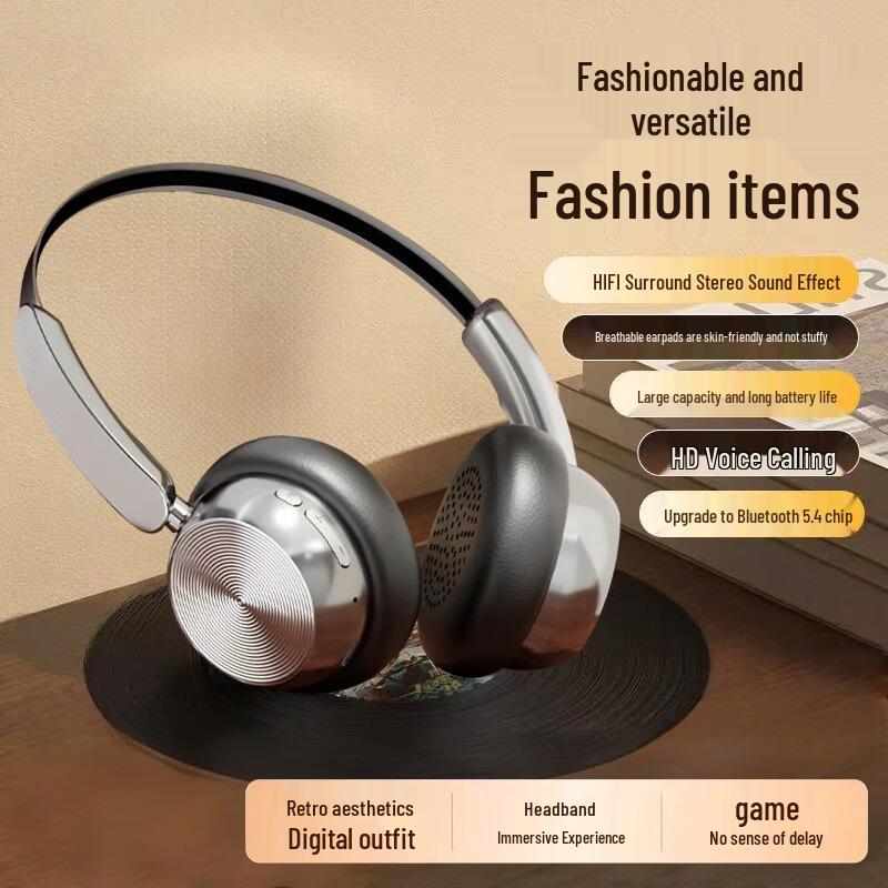Bluetooth Retro Headband Headphones M20: Wireless, Noise-Cancelling, Universal Sports Headset for Students.