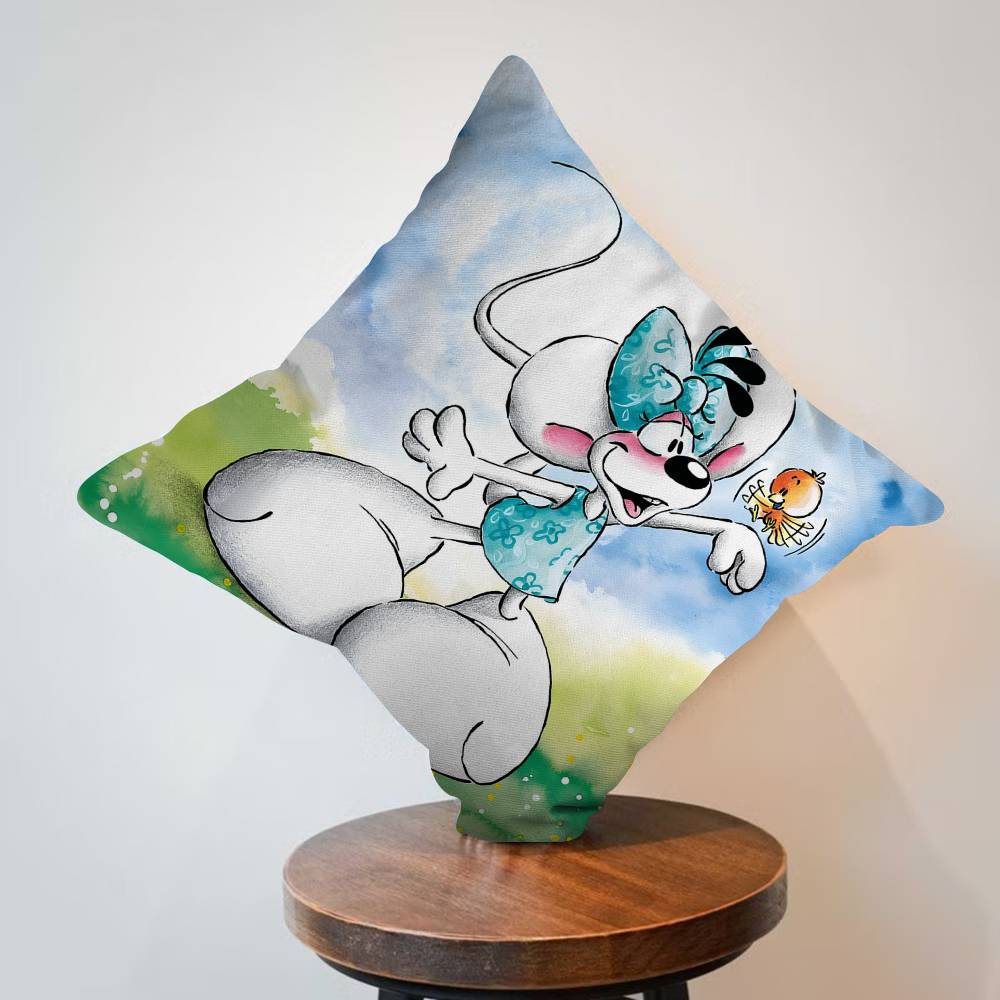 Character Diddl Cute Maple Design Cushion Cover Happy Autumn Harvest Decor Holiday Decorati Pillow Cover