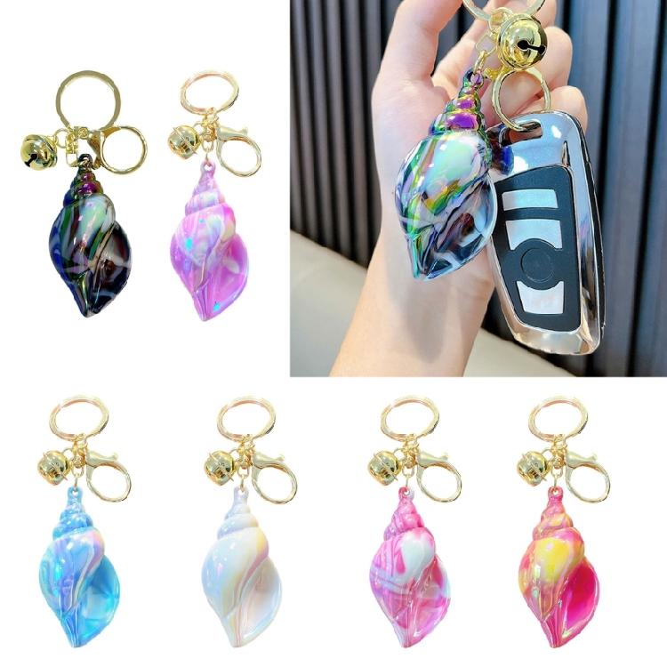 Elegant Conch Keychain Pendant Keyrings Unique Key Ornament for Key Handbags
