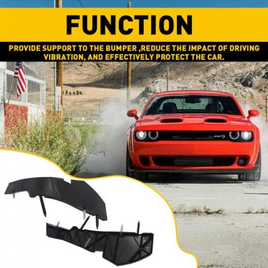 PAIR FRONT FASCIA RIGHT & LEFT BUMPER BRACKET SIDE For DODGE CHALLENGER 2015-21