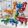 Children Building Block Five In One Deformable Dinosaur Assembling And Splicing Building Block Toys