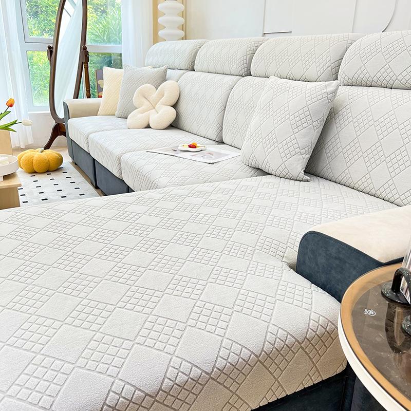 

Новый чехол для диванной губки в китайском стиле, простой современный эластичный утолщенный пылезащитный чехол для дивана, универсальный универсальный чехол 65-85cm*65-95cm*5-20cm светло-серый