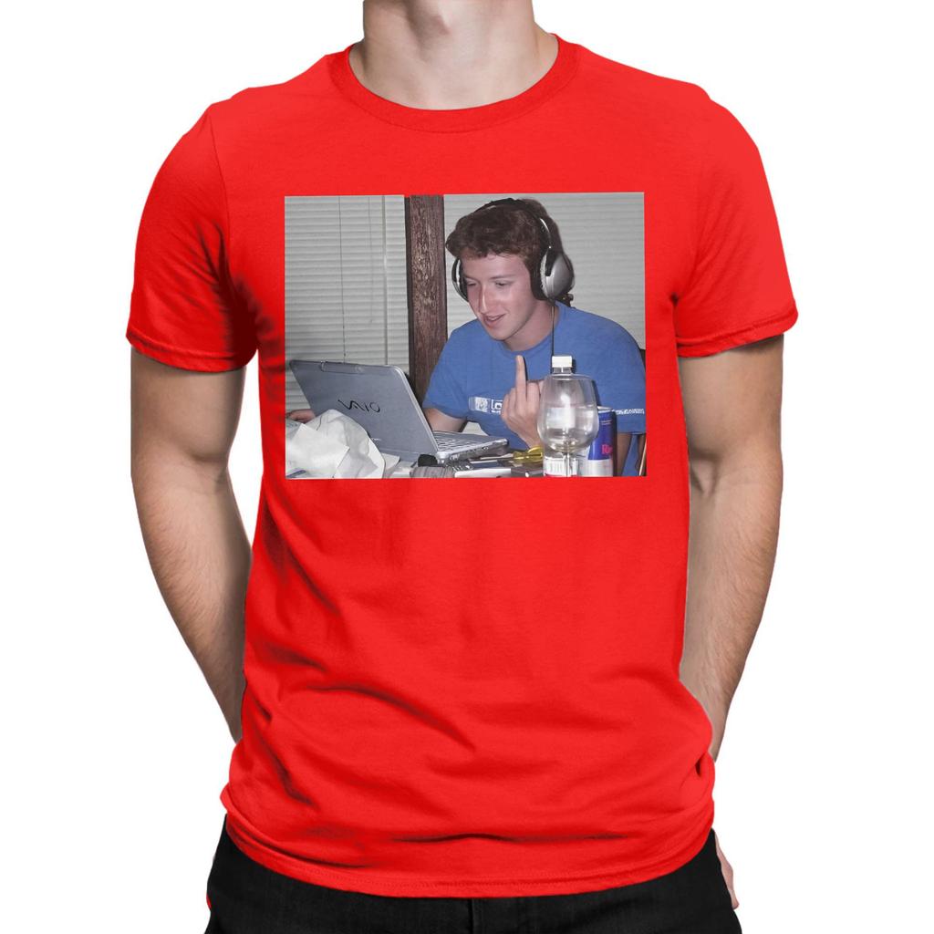 Mark Zuckerberg Reactions T Shirt Summer  Harajuku T Shirts Men 100 Cotton O Neck Oversized Top Tees Short Sleeve Streetwear Top