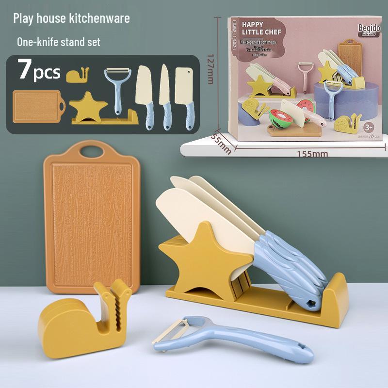 Детский игровой кухонный набор с игрушкой для резки фруктов