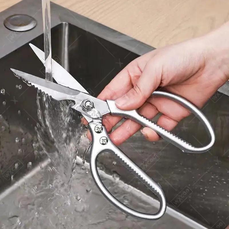 Stainless Steel Kitchen Scissors Chicken Bone Shear Sharp Kitchen Poultry Shears Butcher Meat Cleaver Vegetable Fish Duck Cutter