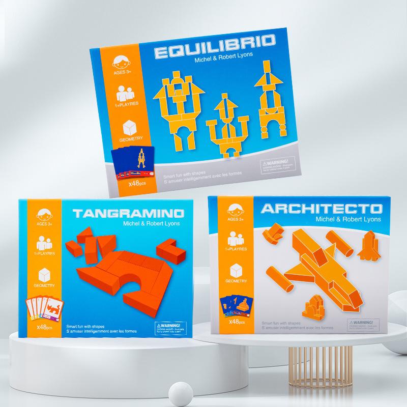 

Kids Wooden Balance Building Blocks: Creative Interlocking Architect Game