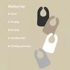 3Pcs/4Pcs Terry Cloth Waterproof Bibs for Babies Feeding Bibs Soild Color Waterproof Towel Kids Bandanas Burp Cloths