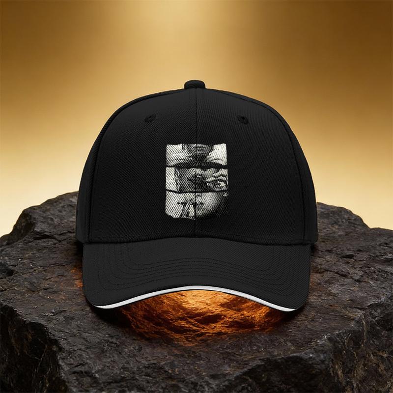 Solid-Colored Versatile Fashion Hat, Unisex Printed Baseball Cap Sandwich Duckbill Cap Sports Hat Suitable for Daily Commute And
