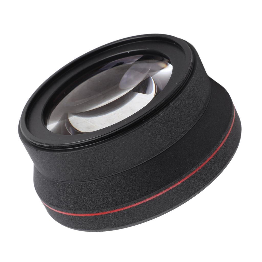 Optical Glass 0.45x Wide‑Angle Black Additional Lens for 72mm Camera Lens Photography Accessory