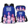 Set da Scuola a Tre Pezzi Huntrix Kpop Witch Hunters K-Pop Studente, Zaino Borsa Astuccio