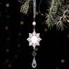 Transparent Austrian Crystal Snowflake and Water Drop Christmas Ornament Chandelier Pendant