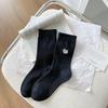 Female Spring and Summer Fashion Cartoon Idea Yarn Puppy Embroidery Boneless In The Tube Pile Pile Cotton Socks