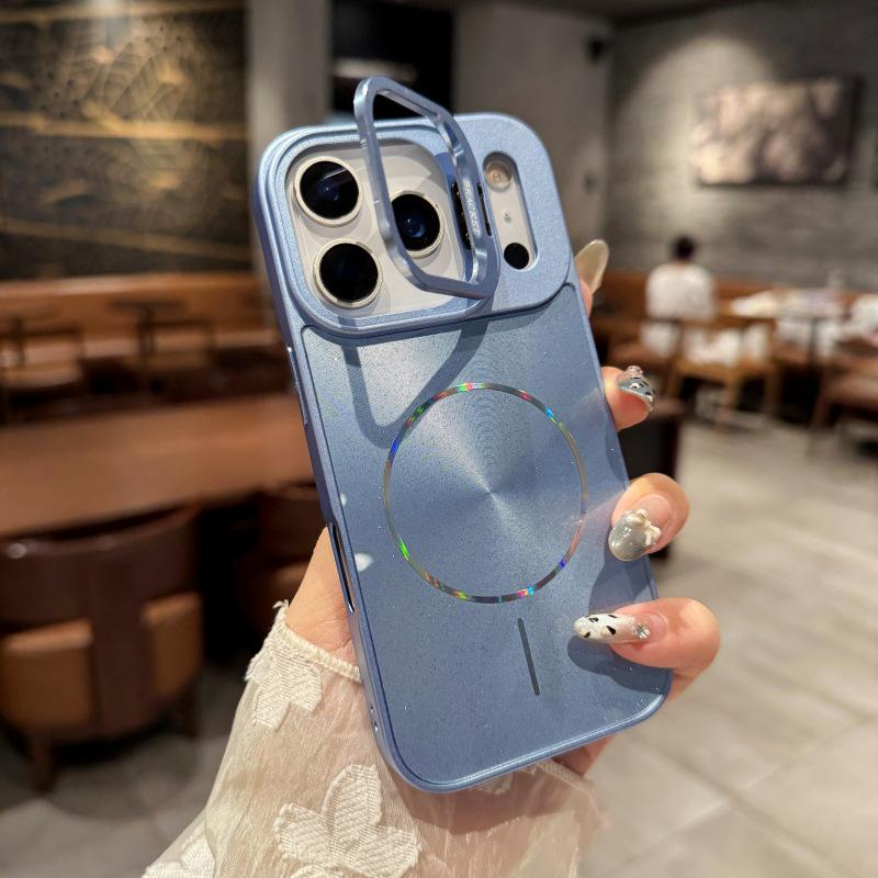 

Магнітний чохол Apple 17 Pro Max Ice Crystal Glitter з невидимою підставкою та захистом камери для iPhone 16 iPhone 13 Pro Max