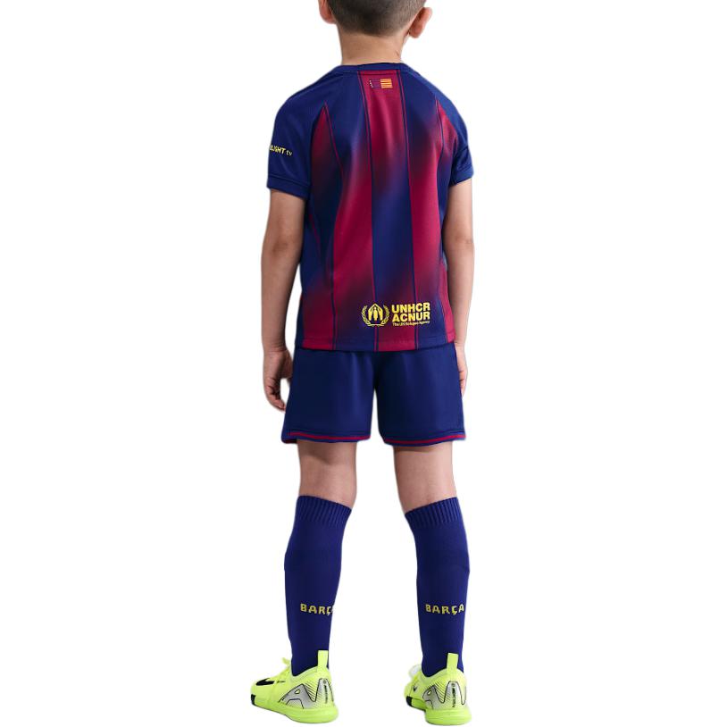 Nike Casual Sports Suit Printed Round Neck Short Sleeve Elastic Shorts Socks Deep Blue Kids suit HJ5619-456