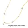 Sparkling Necklace Fashion Four Leaf Plant Pendant Necklace Neck Jewelry Perfect for Youthful Couple or Close Friend