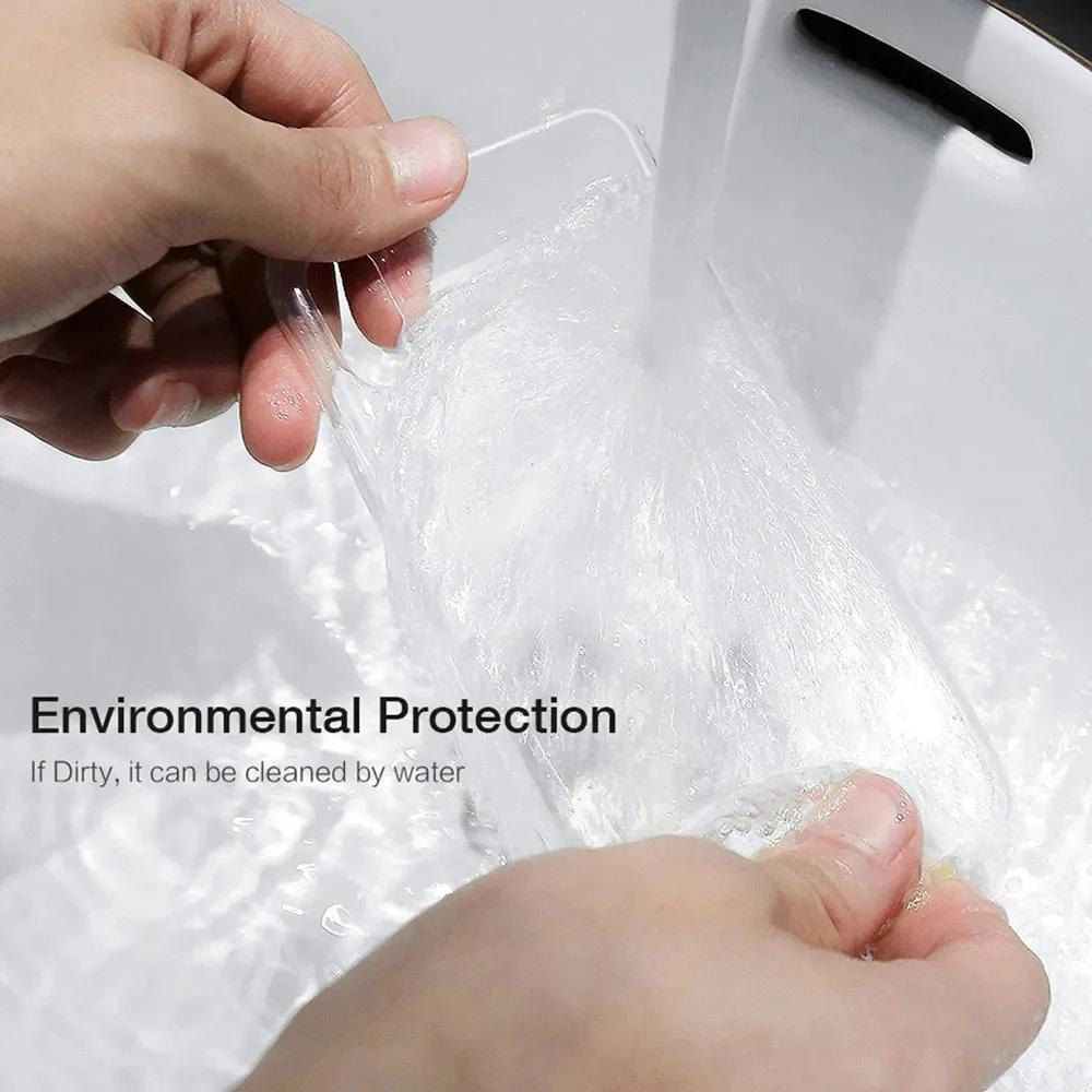 For Samsung Galaxy S8 S9 S10 S20 S21 UItra Plus S20 S21 FE Cover Simple Slim Soft TPU Clear Transparent Phone Case