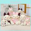 Plush Rabbit Toy With Dress And Bow Decoration For Kids Girls And Baby Girls Gifts