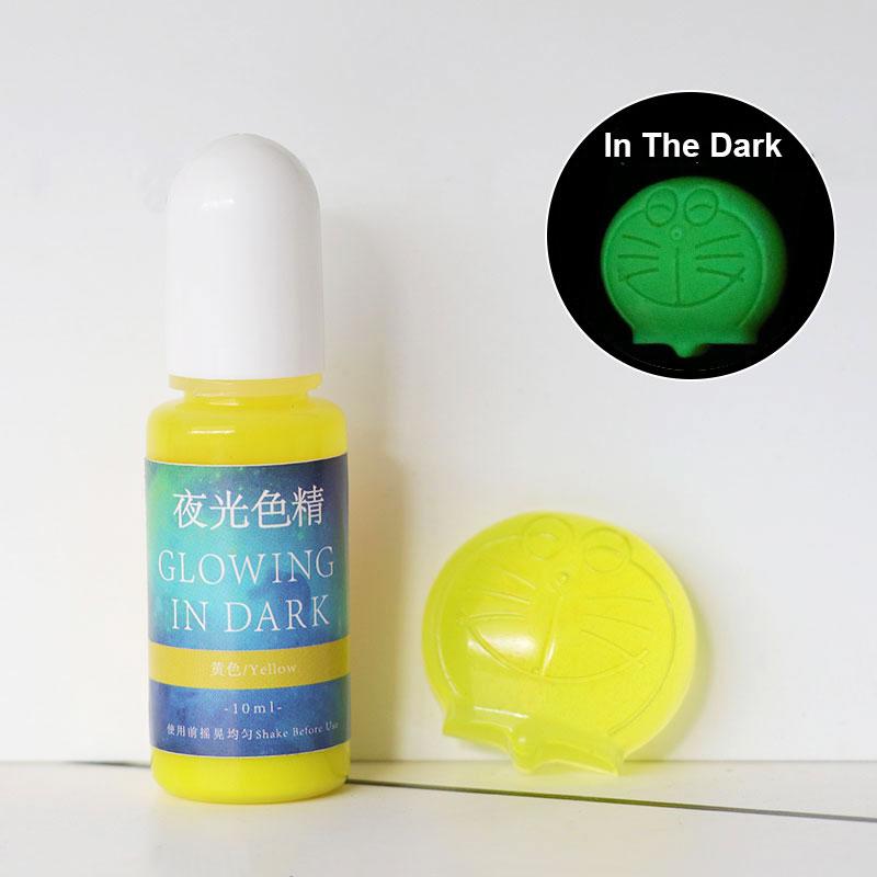 Silicone world 10ML 20 Colors Fluorescent Pigment Luminous Paint Resin Dye UV Resin Coloring Epoxy Resin Pigment for DIY Crafts