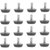 DOITOOL 100pcs Table and Chair Mats Black Metal Table Legs Leveling Feet Screw in Furniture Feet Levelers Furniture Levelers Leveling Screws