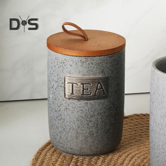 Ceramic Sugar Bowl Sealed Storage Tank with Lid Food Grade BPA Free Large Capacity Coffee Bean Sugar Container Holder