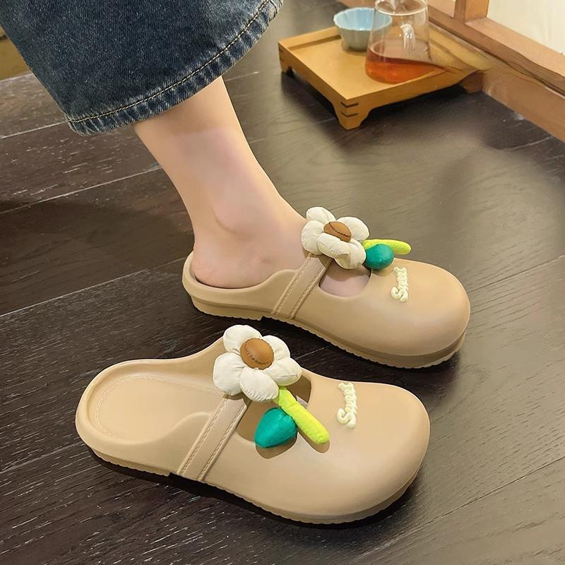 

Новый трендовый мультяшный дизайн, летние нескользящие шлепанцы с мягкой подошвой, гибкие пляжные сандалии, женские повседневные тапочки, женские домашние шлепанцы 40-41 коричневый